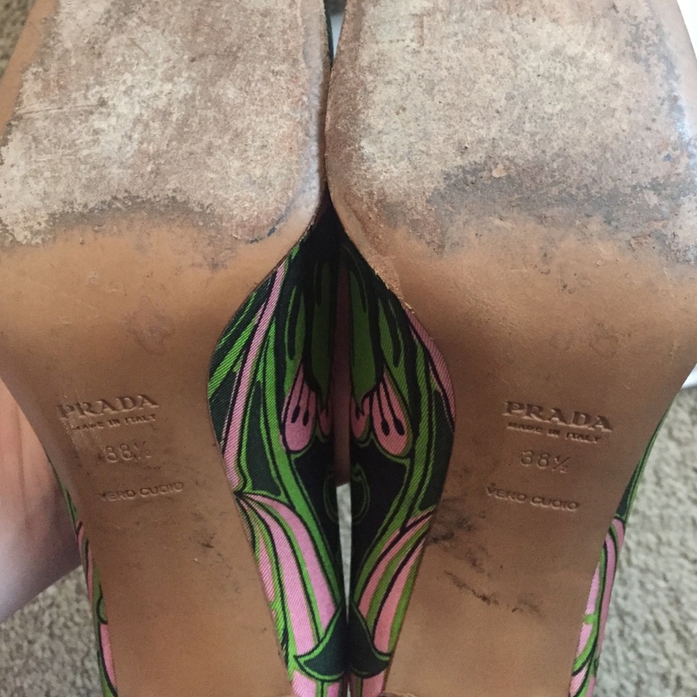 Prada Green and Pink Heels - Picture 3 of 4